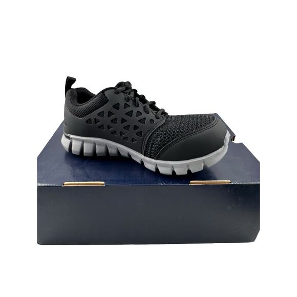 Reebok Sublite $108 Alloy Toe Women Cushion Work Sneaker Shoe RB041 Sz 4 Black - Picture 10 of 13